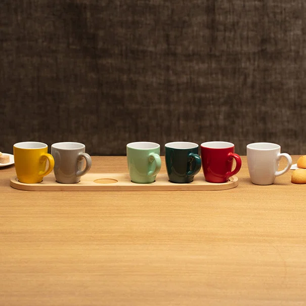 Φλυτζάνια Espresso 90ml Με Δίσκο (Σετ 7τμχ) S-D Colorama 188861