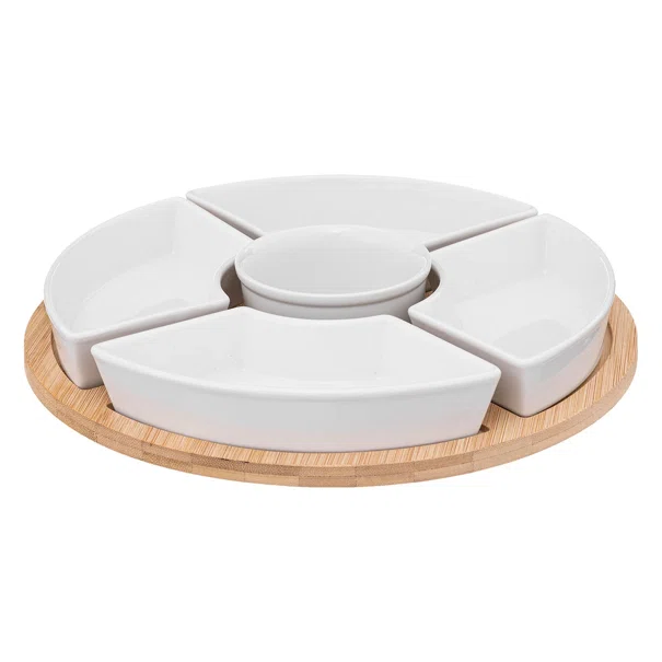 Ορντεβιέρα Σερβιρίσματος 5 Θέσεων (Φ27x4.3) S-D White Bamboo 188895