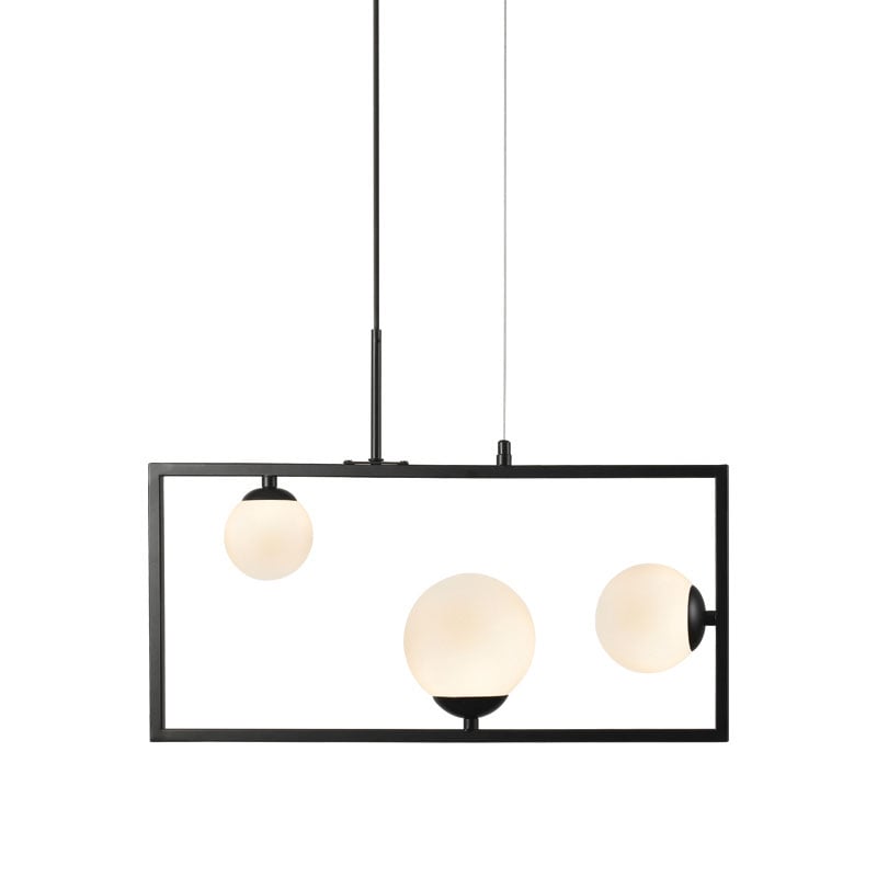 Φωτιστικό Οροφής Τρίφωτο Aca Quadro OD91543PB Black