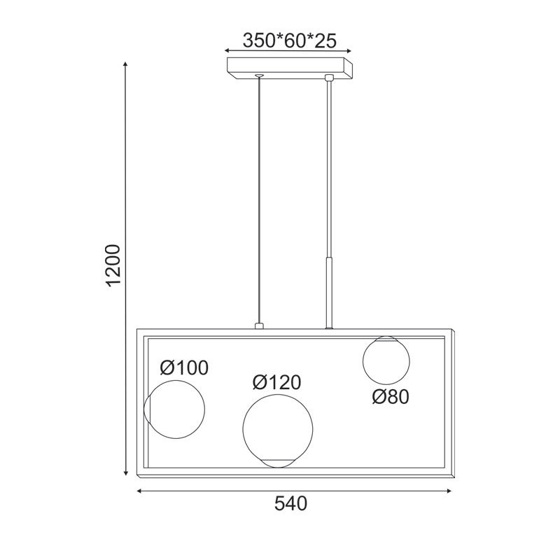 Φωτιστικό Οροφής Τρίφωτο Aca Quadro Od91543Pb Black Φωτιστικά Σαλονιού Μοντέρνα Spitishop