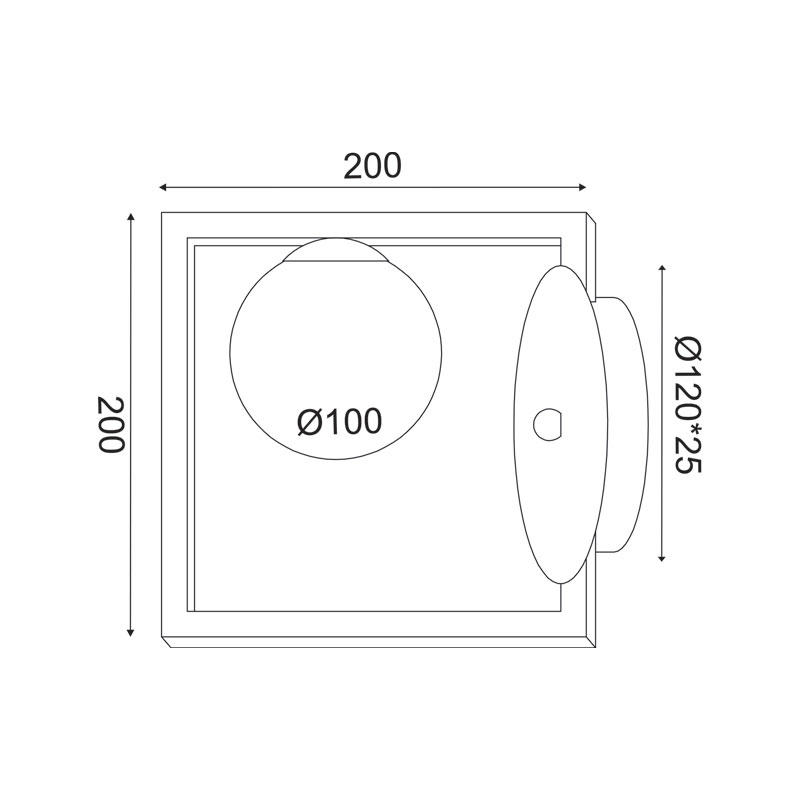 Απλίκα Τοίχου Aca Quadro Od91221W Black Φωτιστικά Μοντέρνα Spitishop