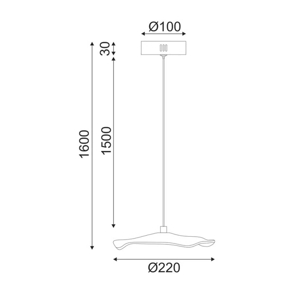 Φωτιστικό Οροφής Μονόφωτο LED Aca Ninfea ZM34LEDP22BR Brass