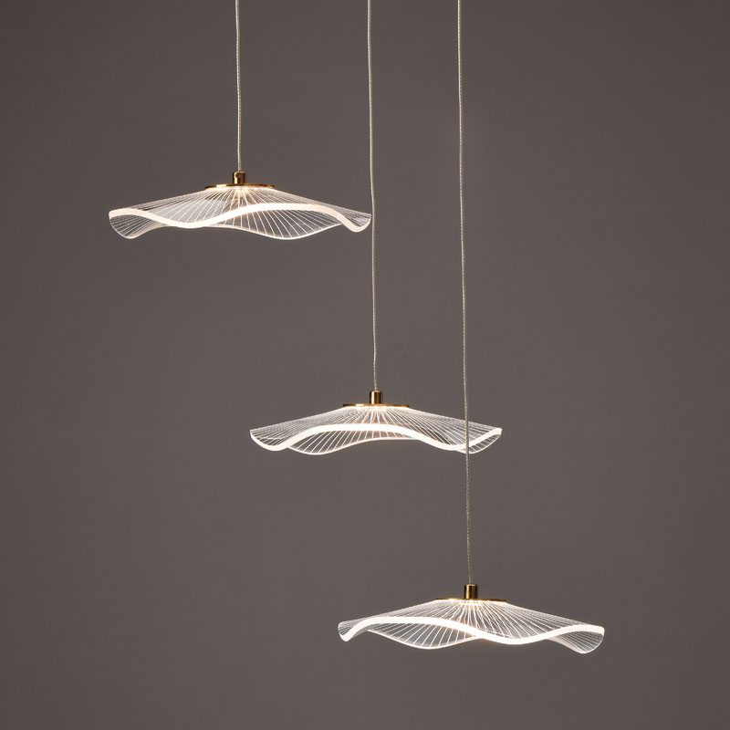 Φωτιστικό Οροφής Τρίφωτο LED Aca Ninfea ZM34LEDP45BR Brass