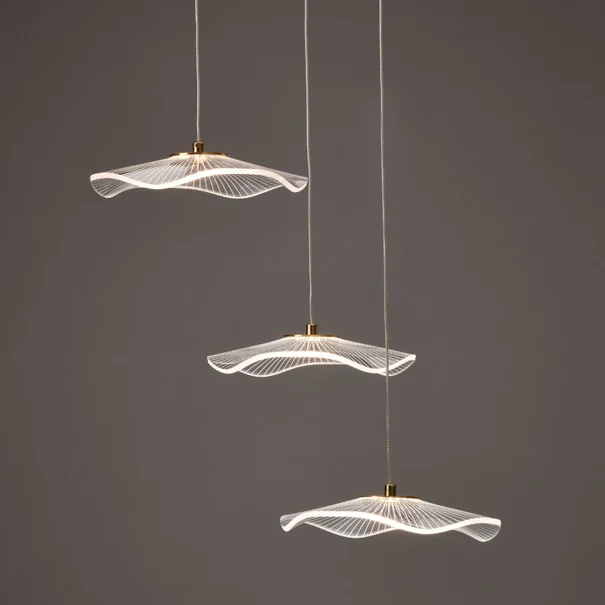 Φωτιστικό Οροφής Τρίφωτο LED Aca Ninfea ZM34LEDP45BR Brass
