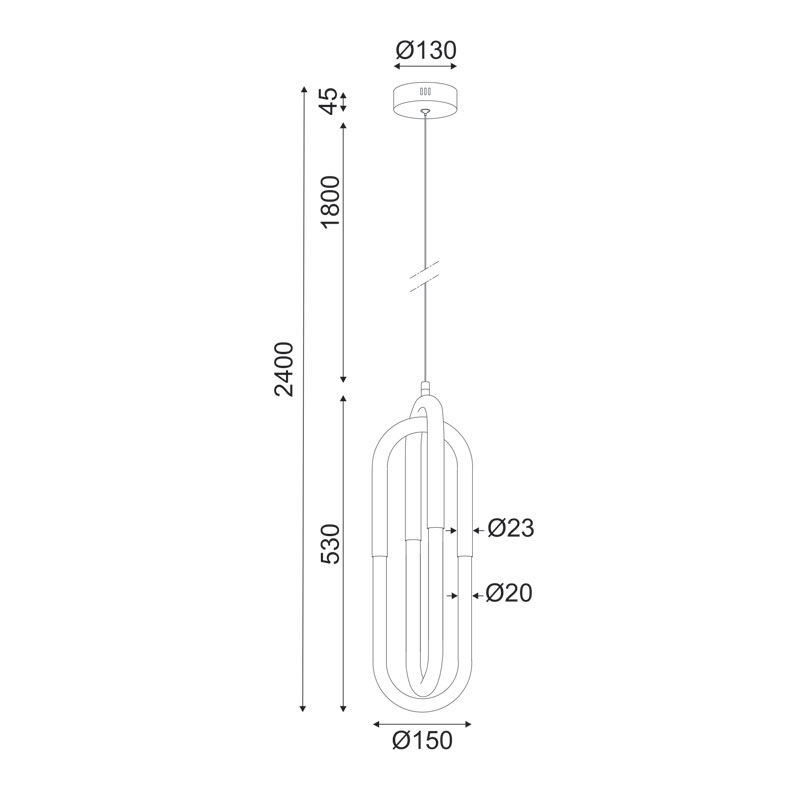 Φωτιστικό Οροφής Δίφωτο Led Aca Venus Zm33Ledp15Ch Chrome Φωτιστικά Κρεμαστά Spitishop