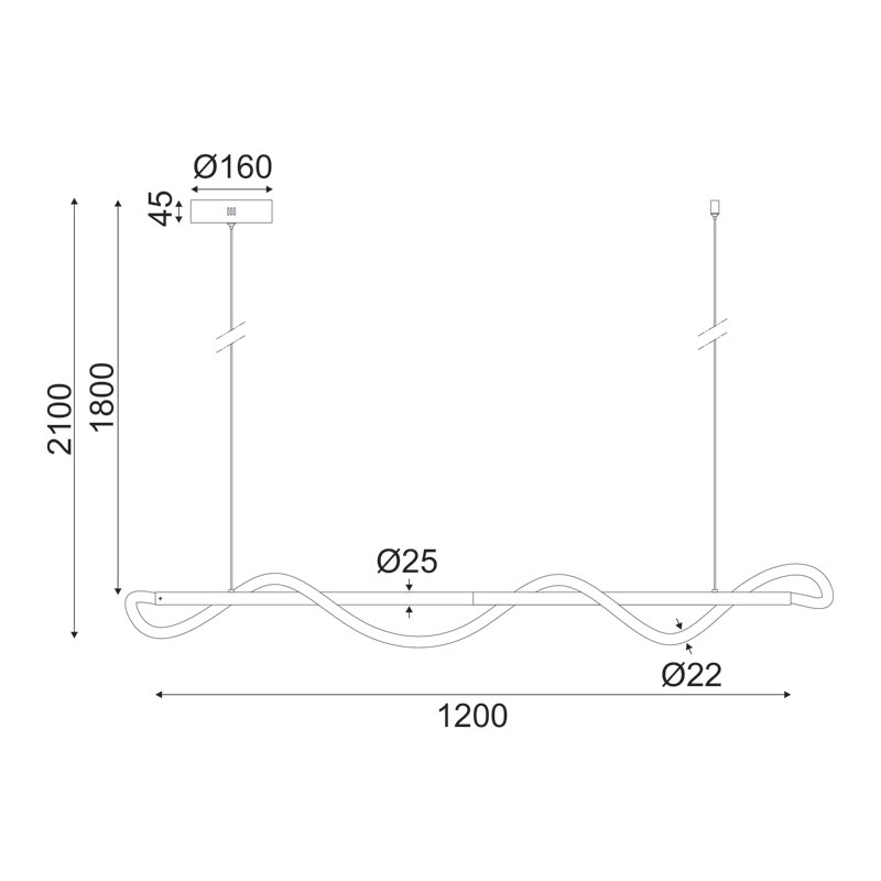 Φωτιστικό Οροφής Led Aca Kyma Zm36Ledp120Bk Black Φωτιστικά Κρεμαστά Spitishop