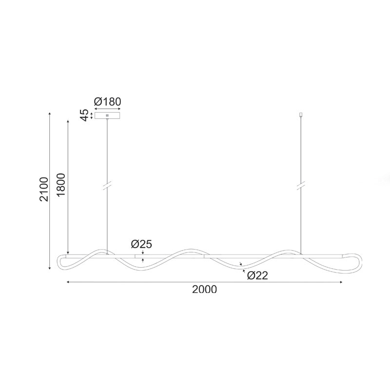 Φωτιστικό Οροφής Led Aca Kyma Zm36Ledp190Bk Black Φωτιστικά Κρεμαστά Spitishop