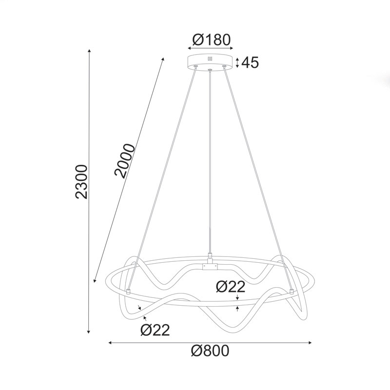 Φωτιστικό Οροφής Led Aca Kyma Zm36Ledp80Bk Black Φωτιστικά Κρεμαστά Spitishop