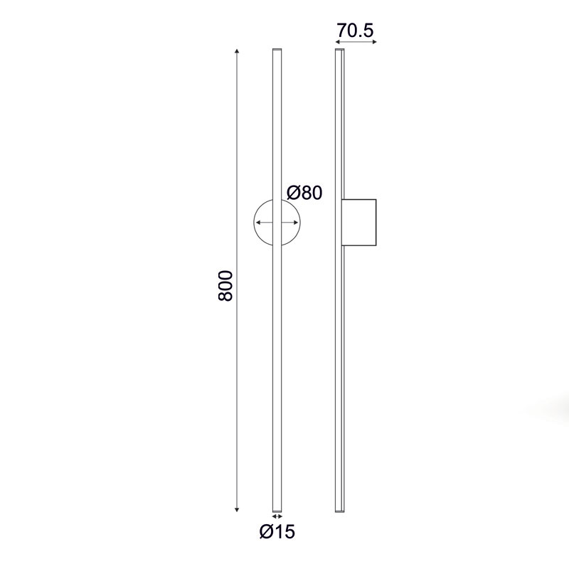 Απλίκα Τοίχου Led Aca Avenue Zm16Ledw80Bk Black Φωτιστικά Spitishop