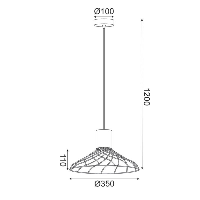 Φωτιστικό Οροφής Μονόφωτο Aca Tornade Od95301Pb Black Φωτιστικά Κρεμαστά Spitishop