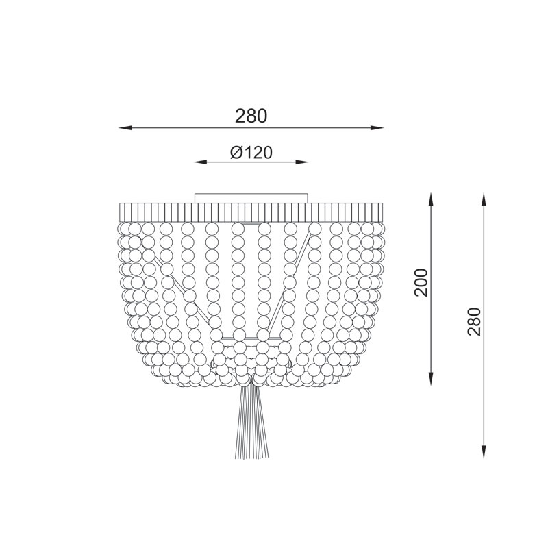 Φωτιστικό Πλαφονιέρα Aca Spetses Ml127051P Wood Rope Φωτιστικά Οροφής Ξύλινα Spitishop