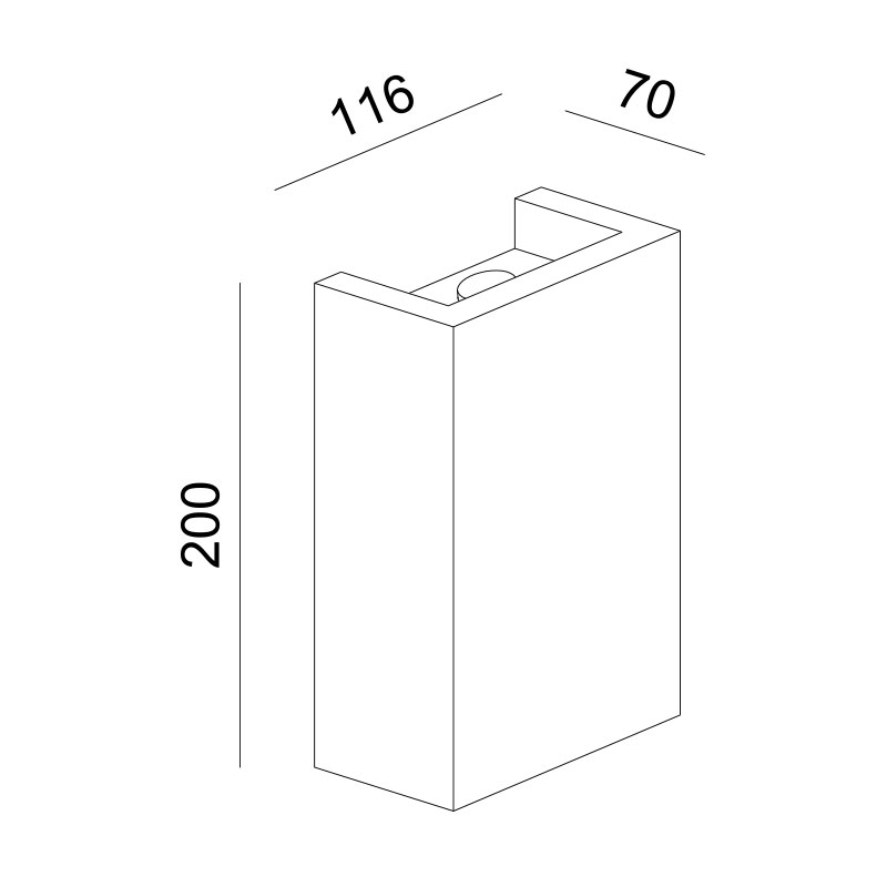 Απλίκα Τοίχου Aca Block G85271W Gypsum Φωτιστικά Απλίκες Spitishop