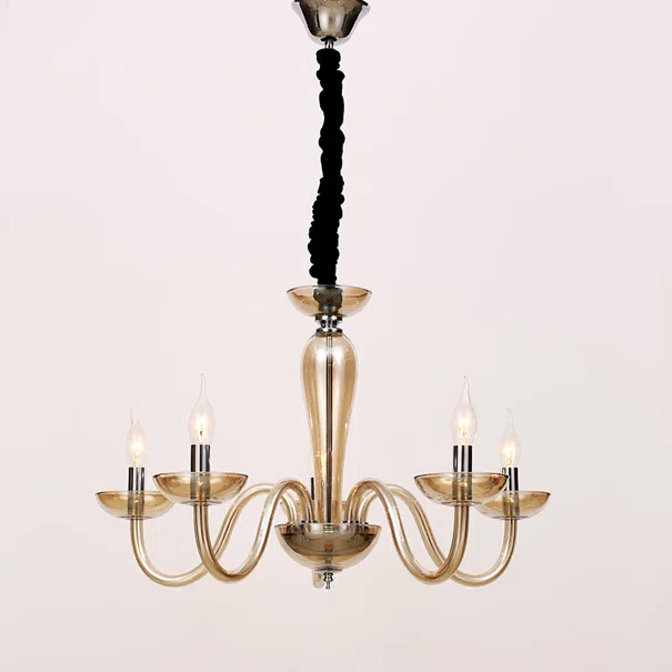 Πολυέλαιος Οροφής Aca Lunaria BLK82185PCNC Cognac