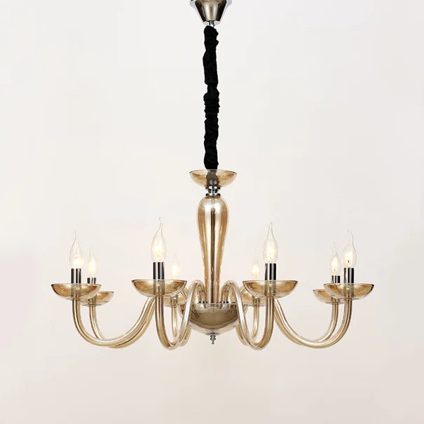 Πολυέλαιος Οροφής Aca Lunaria BLK82188PCNC Cognac