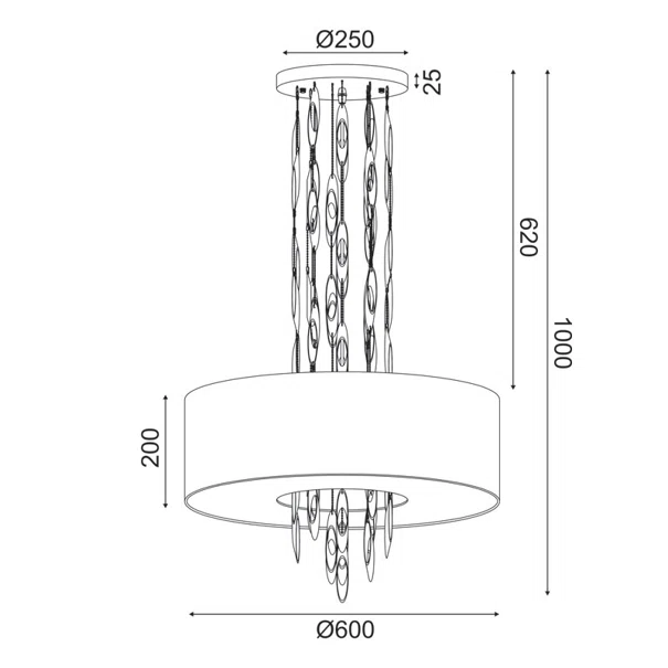 Φωτιστικό Οροφής Πολύφωτο Aca Cascada EG4205PCH Chrome