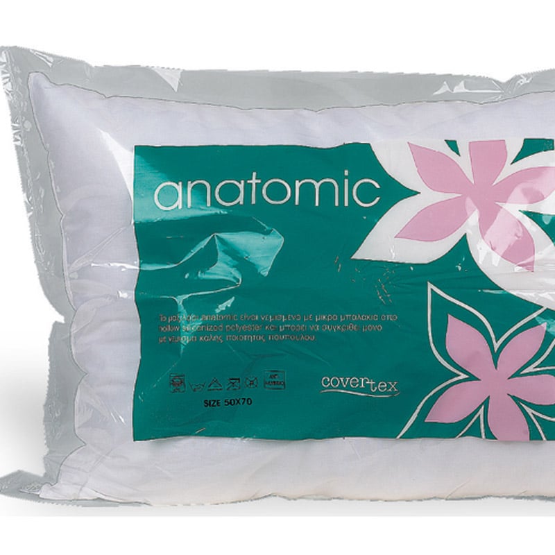 Μαξιλάρι Ύπνου Σκληρό (50X70) Vesta Anatomic Polyester Λευκά Είδη Κρεβατοκάμαρας Μαξιλάρια για Ύπνο Στο Πλάι Spitishop