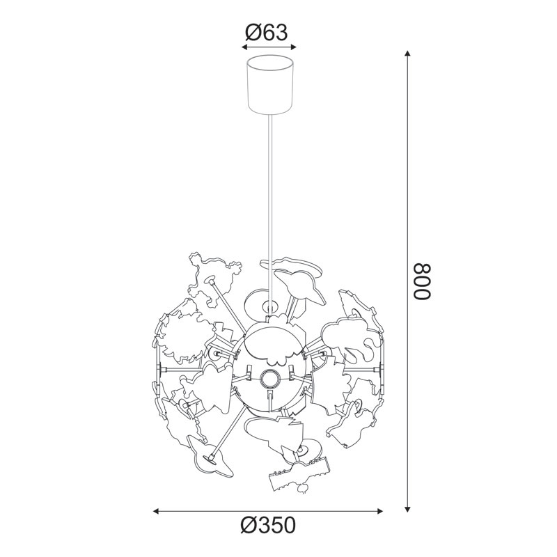 Παιδικό Φωτιστικό Οροφής Πολύφωτο Aca Space Md160224Sp Φωτιστικά Παιδικά Spitishop