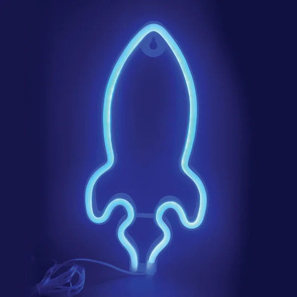 Διακοσμητικό Φωτιστικό Τοίχου LED Aca Rocket X04876320 Blue