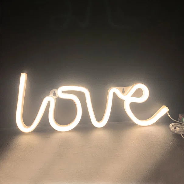 Διακοσμητικό Φωτιστικό Τοίχου LED Aca Love X041181322 Warm White