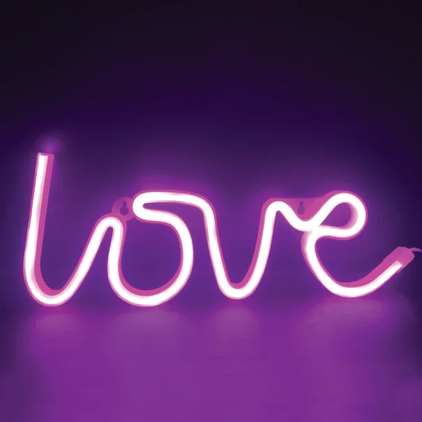 Διακοσμητικό Φωτιστικό Τοίχου LED Aca Love X041187322 Pink