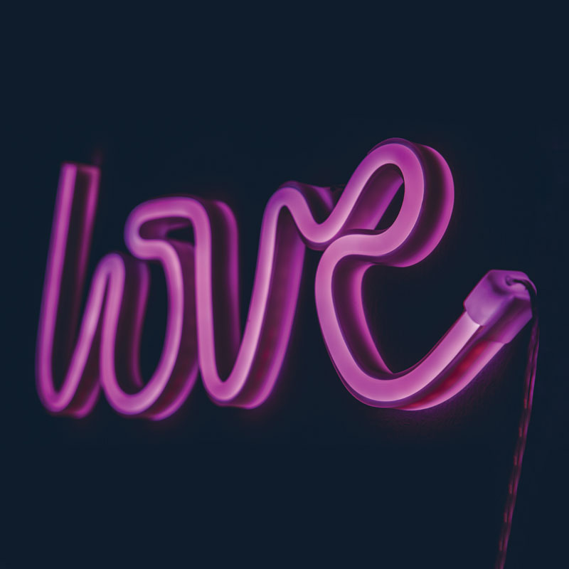 Διακοσμητικό Φωτιστικό Τοίχου LED Aca Love X041187322 Pink