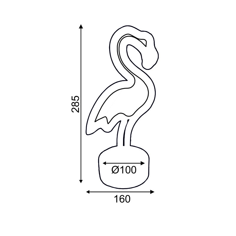 Διακοσμητικό Φωτιστικό LED Aca Flamingo X04497314