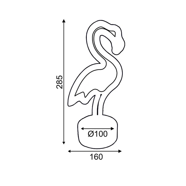 Διακοσμητικό Φωτιστικό LED Aca Flamingo X04497314
