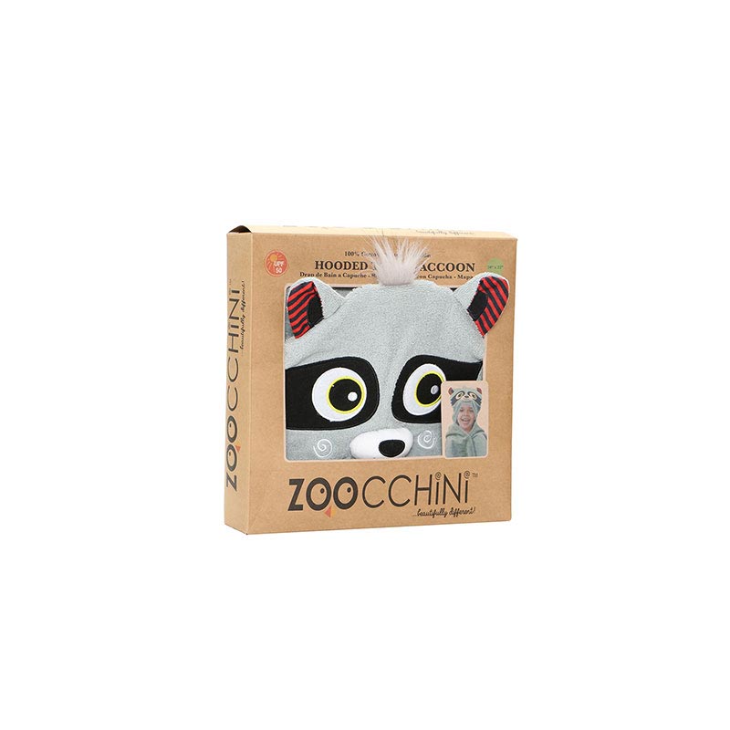 Παιδική Πετσέτα με Κουκούλα Zoocchini Rocco The Raccoon Παιδικά Πόντσο Spitishop