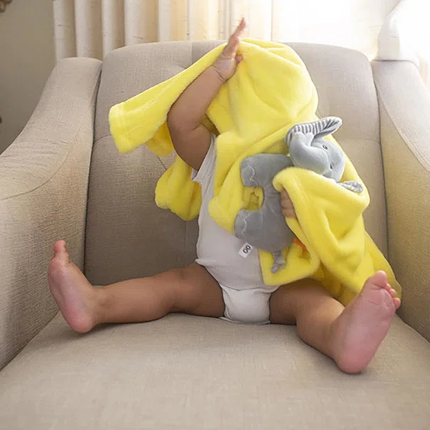 Κουβέρτα Fleece Αγκαλιάς (68.5x100) Zoocchini Elephant