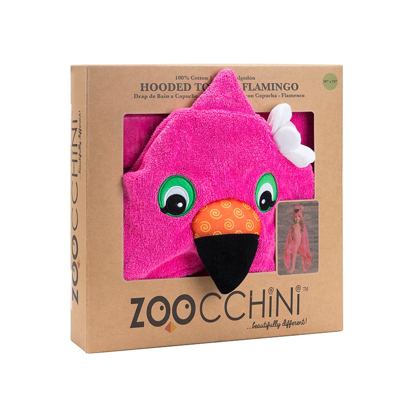 Παιδική Πετσέτα με Κουκούλα Zoocchini Franny The Flamingo Παιδικά Πόντσο Spitishop