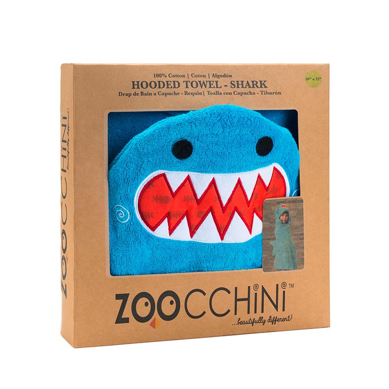 Παιδική Πετσέτα με Κουκούλα Zoocchini Sherman The Shark Outlet Παιδικά Spitishop