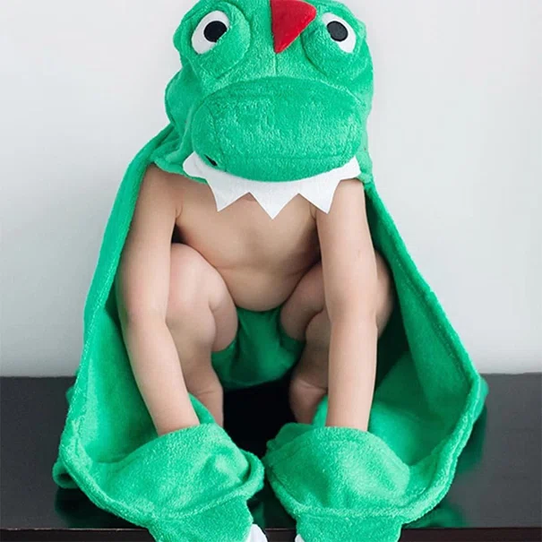 Παιδική Πετσέτα Με Κουκούλα Zoocchini Devin The Dinosaur