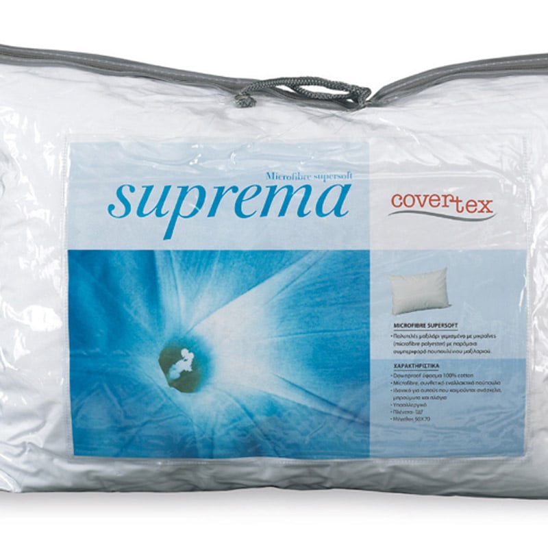 Μαξιλάρι Ύπνου Μαλακό (50X70) Vesta Suprema Microfiber Λευκά Είδη Κρεβατοκάμαρας Μαξιλάρια για Ύπνο Μπρούμυτα Spitishop