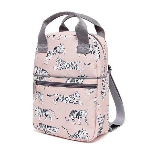Σχολική Τσάντα Νηπιαγωγείου (20x10x29) Petit Monkey Tigers PTM-BP6-S White