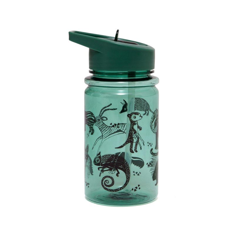 Παγούρι 400ml Με Καλαμάκι Petit Monkey Black Animals PTM-DB25
