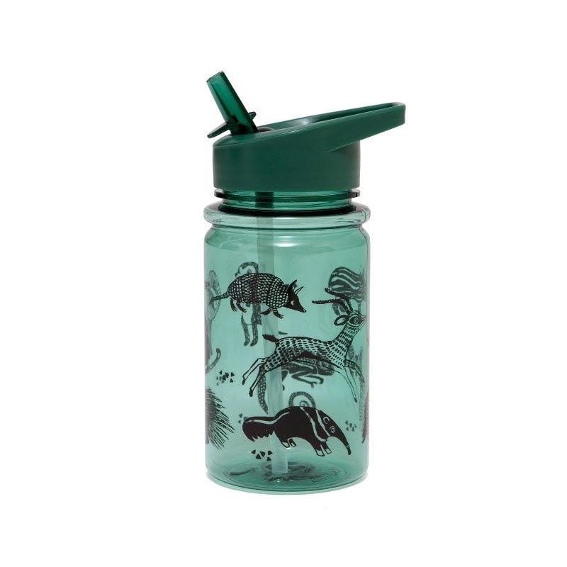 Παγούρι 400Ml με Καλαμάκι Petit Monkey Black Animals Ptm-Db25 Παιδικά Είδη Φαγητού & Αξεσουάρ Σερβιρίσματος Μπουκάλια Παγούρια Spitishop