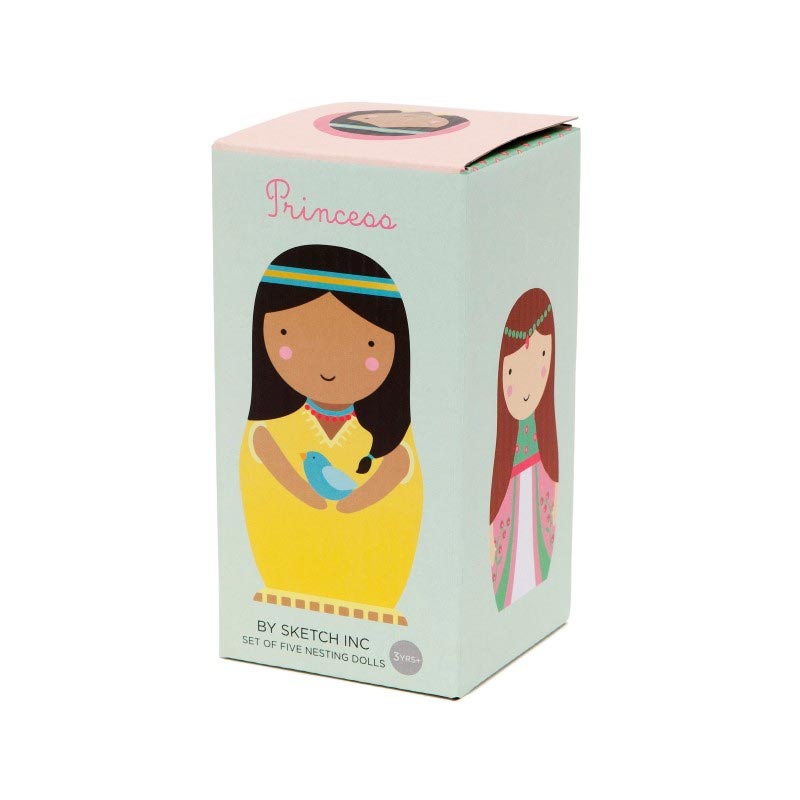 Ξύλινο Παιχνίδι Μπάμπουσκες (Σετ 5Τμχ) Petit Monkey Princess Ptm-Nd3 Παιχνίδια Ξύλινα Spitishop