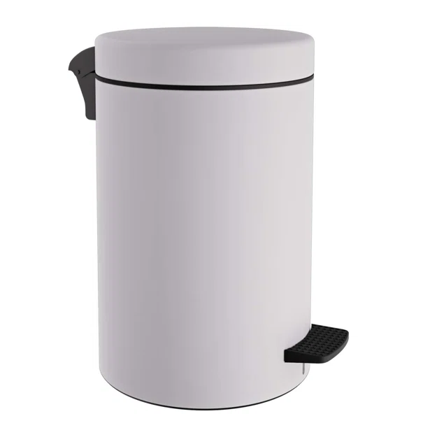 Κάδος Απορριμμάτων Μπάνιου (Φ25x40) Pam & Co 12lt 90 White Matte