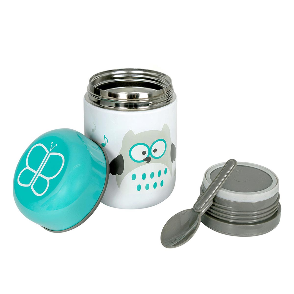 Βρεφικό Θερμός Φαγητού 300Ml με Κουτάλι Bbluv B0122-A Aqua Blue Παιδικά Είδη & Αξεσουάρ Σερβιρίσματος Spitishop