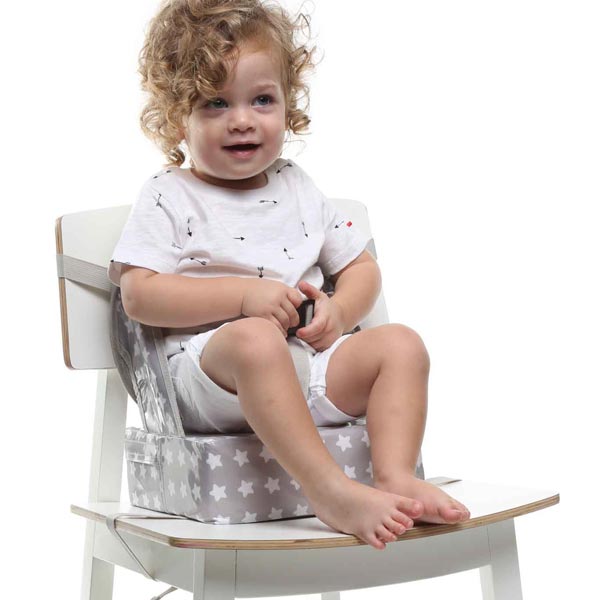 Φορητό Καθισματάκι Φαγητού (6-36 Μηνών/Έως 15kg) Baby To Love Easy Up BTL301279 Γκρι Αστέρια