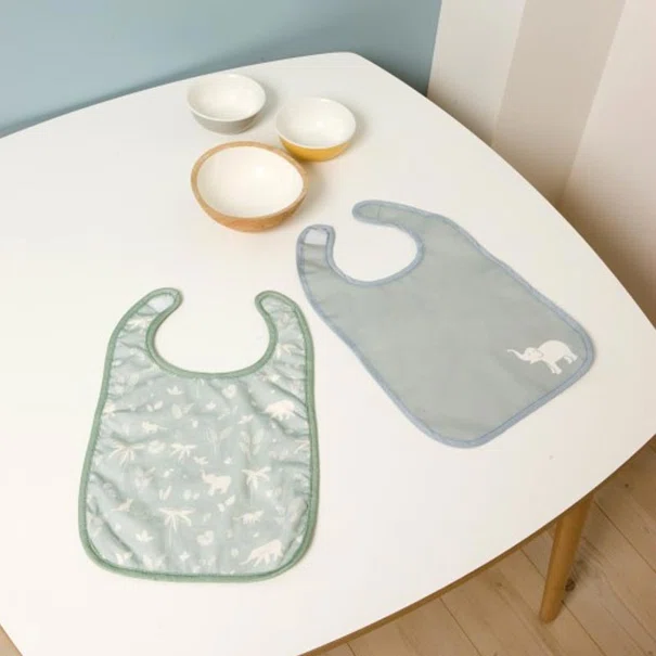 Σαλιάρες 6-36 Μηνών (Σετ 2τμχ) Baby To Love Green Tropic BTL304065