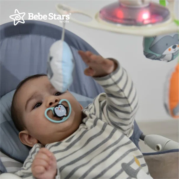 Ρηλάξ Με Μουσική & Δόνηση (0+ Μηνών/Έως 18kg) Bebe Stars Raccoon 314-186