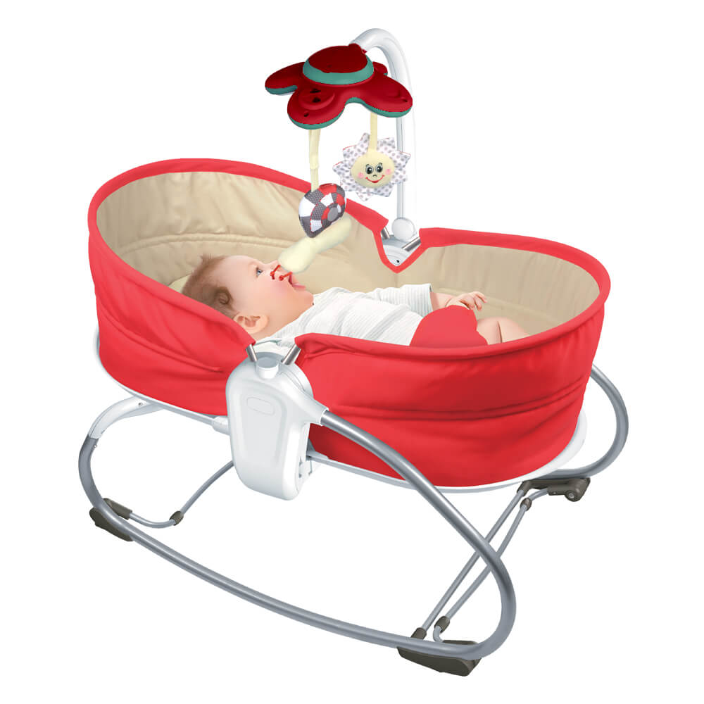 Ρηλάξ Με Δόνηση (0-36 Μηνών/Έως 18kg) Bebe Stars Snooze 3 In 1 Red 324-180