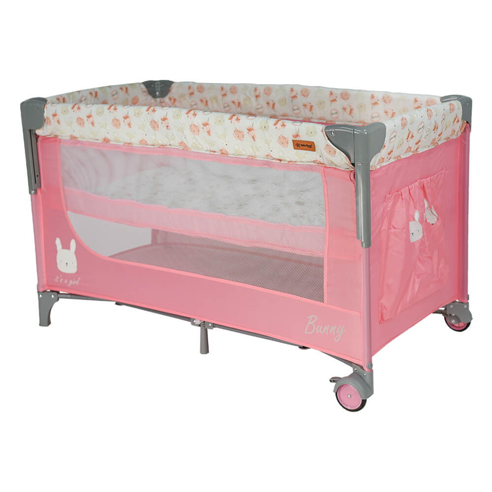 Παρκοκρέβατο 2 Θέσεων (0+ Μηνών/Έως 15kg) Bebe Stars Animal Bunny 886-185