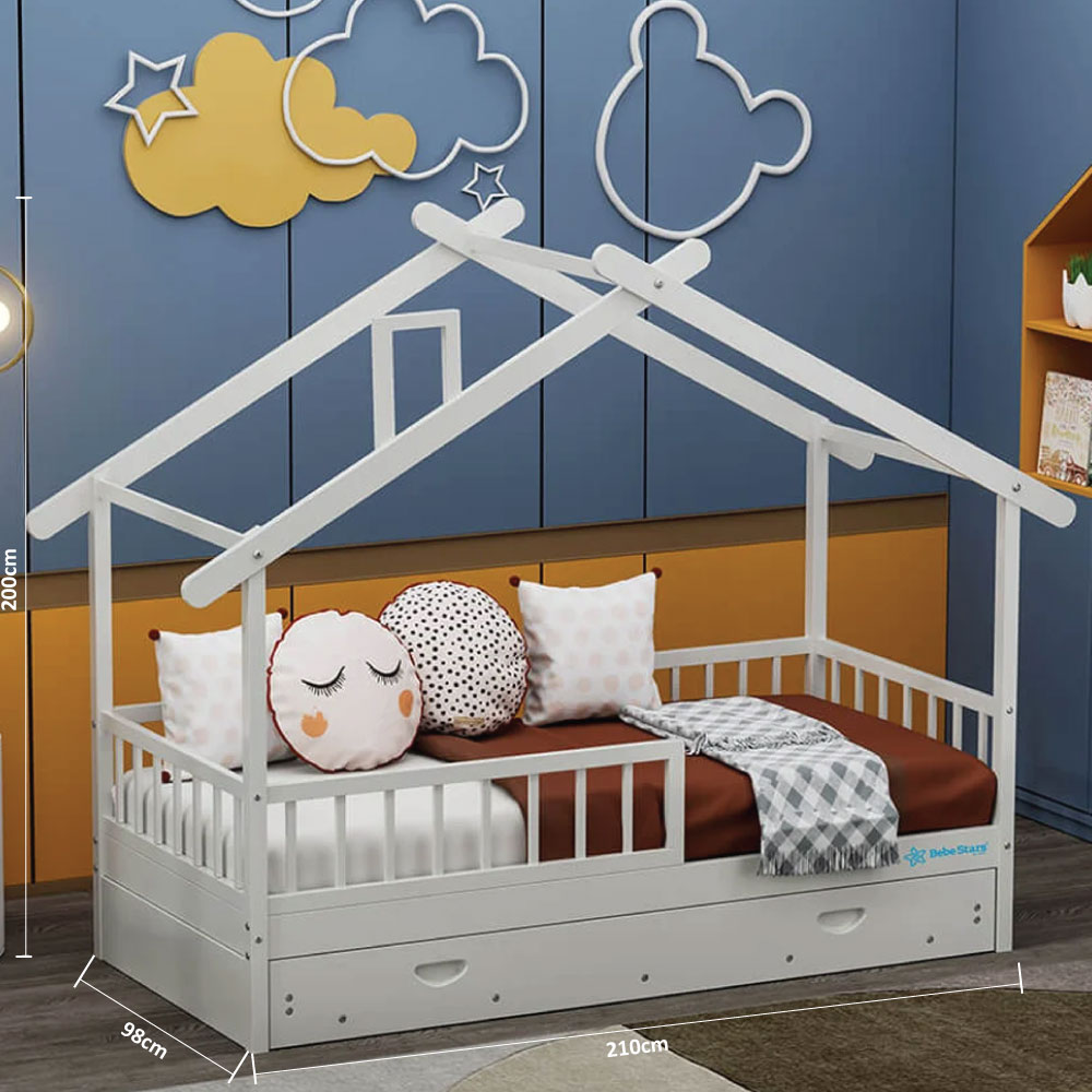 Παιδικό Κρεβάτι Montessori (90X200) Bebe Stars Moonlight 436-02 Παιδικά Βρεφικά & Έπιπλα Κρεβάτια Κομοδίνα Spitishop