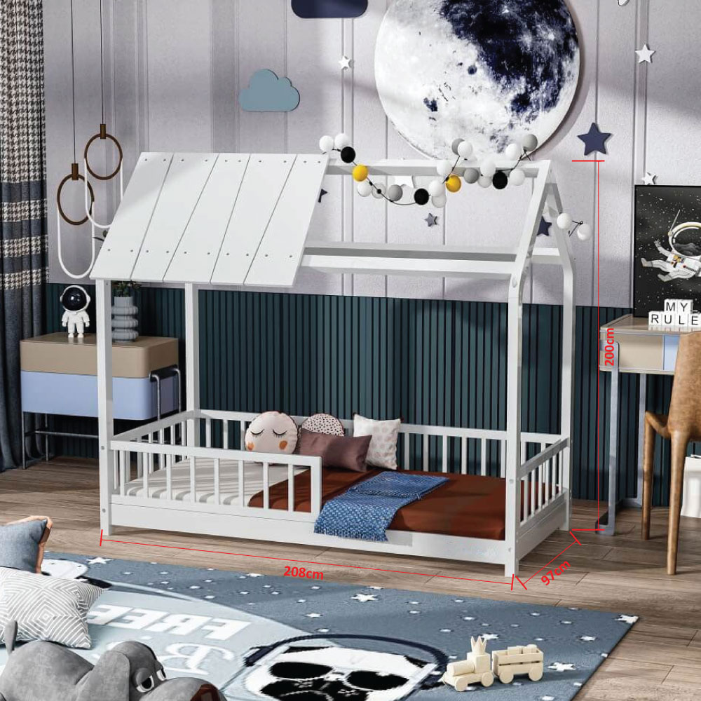 Παιδικό Κρεβάτι Montessori (90X200) Bebe Stars Sky 435-02 Παιδικά Βρεφικά & Έπιπλα Κρεβάτια Κομοδίνα Spitishop