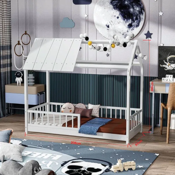 Παιδικό Κρεβάτι Montessori (90x200) Bebe Stars Sky 435-02