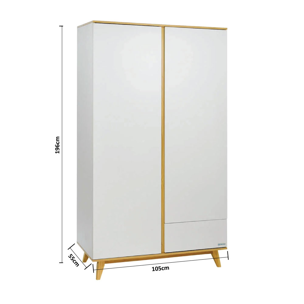Παιδική Ντουλάπα Δίφυλλη (105X55X196) Bebe Stars Cappuccino 460-22 Παιδικά Βρεφικά & Έπιπλα Βρεφικές Αλλαξιέρες - Συρταριέρες Ντουλάπες Spitishop