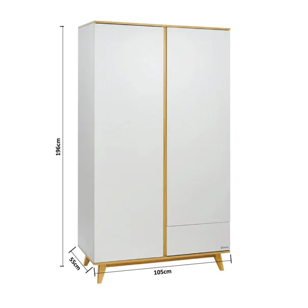 Παιδική Ντουλάπα Δίφυλλη (105x55x196) Bebe Stars Cappuccino 460-22