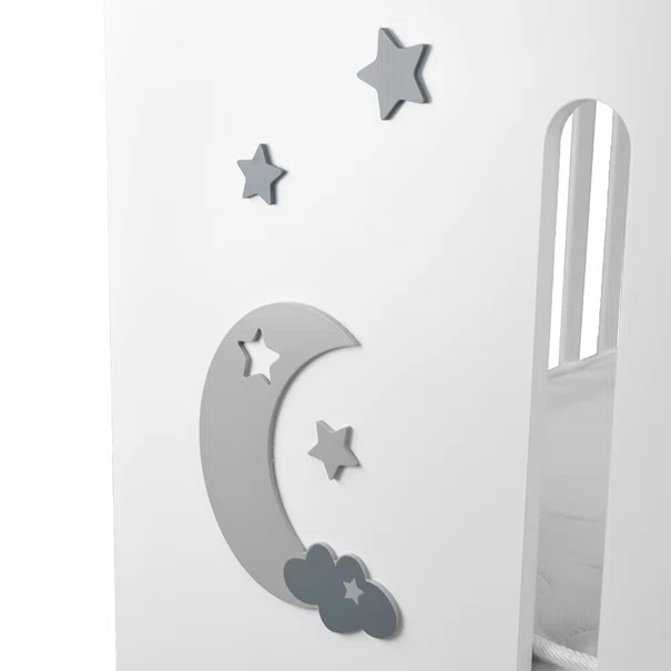 Κούνια (60x130) Bebe Stars Azure White 450-02